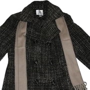 Croft & Barrow Womens Woven Jacket/Coat with Scarf (Small)
