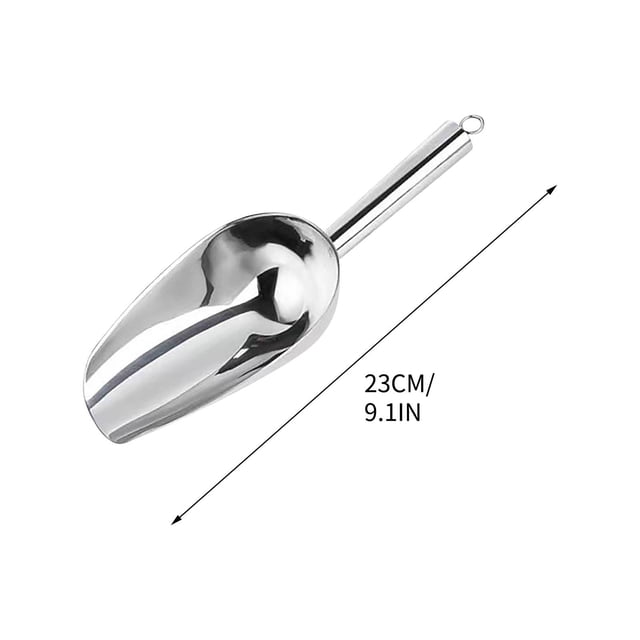 Cast Aluminum Utility Scoop,Small ice scoop for Multi-Purpose Use,Ice Cube Scoop,Cast Aluminum Shovel Scoops,Multipurpose Kitchen Spoon for Ice Maker Freezer Coffee Bean Food,Bartender's Ice Scoop