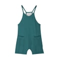 thumbnail image 6 of Girls Rompers Summer Casual Loose Sleeveless Overalls Spaghetti Strap Shorts Jumpsuit 2025 Beach Vacation Outfits, 6 of 7