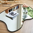 thumbnail image 5 of Fahomiss 28"x40" Black Bathroom Wall Mirror, Irregular Curved Metal Framed Mirror, 5 of 8
