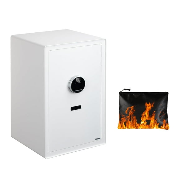 3.0 Cu.Ft Digital Home Safe with Fire Bag, Fingerprint Lock & Drawer