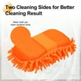 thumbnail image 5 of Uxcell 2pcs Car Wash Sponge 8.7" x 4.3" Chenille Microfiber Mitt Scratch-Free Absorbent Scour Scrubber Cleaning Sponge for Washing Detailing on Cars, Boats, RVs, Orange, 5 of 6