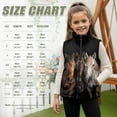 thumbnail image 7 of Uorisanigo Unisex Kids Fleece Vest Puffy Sleeveless Zip Front Jacket with Pockets Warm Western Horse Print Outwear Girls Boys Zippered Vest for Fall & Winter 2-12 Years, 7 of 7