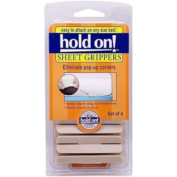 FRESH IDEAS Bed Sheet Grippers – Easy to Use Sheet Holders for Mattresses with Traditional Welting Seams, 4 Count$$Home Decor, Kitchen, & Other