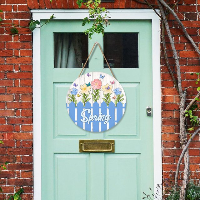 Hbdhejl Spring Summer Colorful Wooden Wall Decoration Wall Hanging Spring Summer Festive Atmosphere Home Decoration Door Wooden Hanging Spring Summer Colorful Decorations