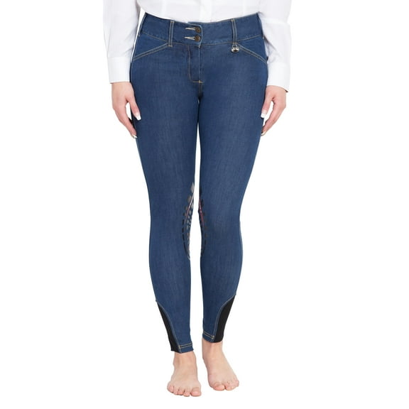 Equine Couture Ladies Calabasas Printed Silicone Patch Denim Jeans