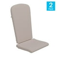 thumbnail image 2 of Flash Furniture Charlestown Set of 2 All Weather Indoor/Outdoor High Back Adirondack Chair Cushions, Patio Furniture Replacement Cushions - Cream, 2 of 8