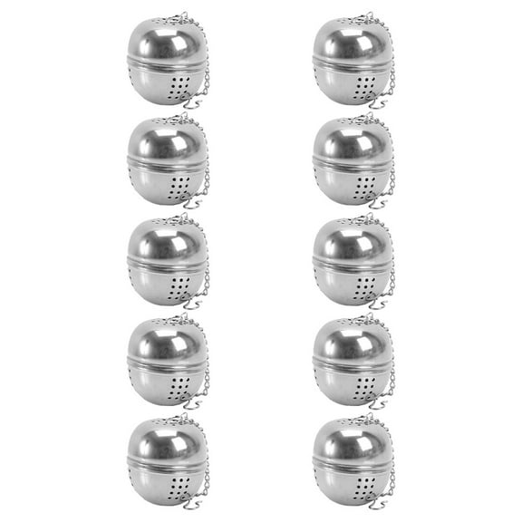 10 Pcs Stainless Steel Tea Ball Infuser Strainer Steeper for Loose Single Cup Hot Pot