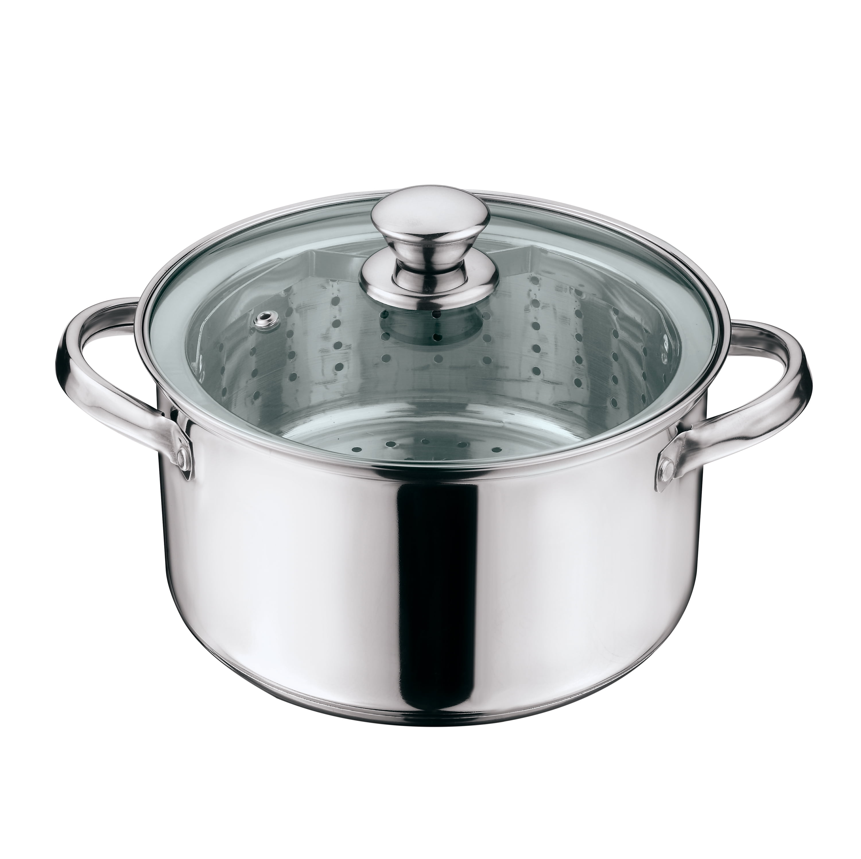 Pristine Stainless Steel Steamer Pot with Steamer Insert and Lid