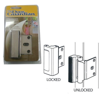 Childproof Deadbolt for Inward Swinging Doors - Satin Chrome Finish
