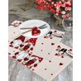 thumbnail image 3 of Valentines Placemats Gnome Red Plaid Heart Valentines Day Place Mats for Dining Room Love Bird Washable Table Mats for Kitchen Dining Decorations Set of 6, 3 of 6
