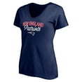 thumbnail image 2 of Women's Navy New England Patriots Depth Chart V-Neck T-Shirt, 2 of 3