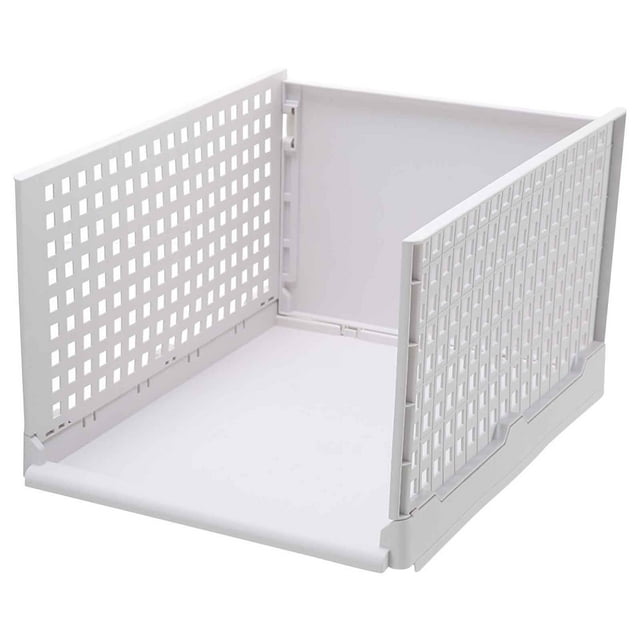 Tiroirs de Rangement en Plastique Étagère de Rangement pour Garde-Robe Pliable Démontable Empilable Boîte de Rangement de Finition Boîte de Rangement en Plastique Épaissie Type Tiroir à Cloison Cadre Push-Pull Boîte de Rangement pour Photos