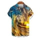 thumbnail image 4 of Blusa y camisa de manga corta con cuello vuelto para hombre, blusa informal de moda con cuello vuelto, blusa estampada de manga corta con botones, blusa de poliéster para hombre, 4 of 6