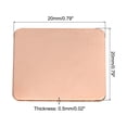 thumbnail image 2 of Uxcell Heatsink Copper Pad Shim 20mm x 20mm x 0.5mm Thermal Conductive Heat Sink for Electronic Chip Cooling Pack of 12, 2 of 5