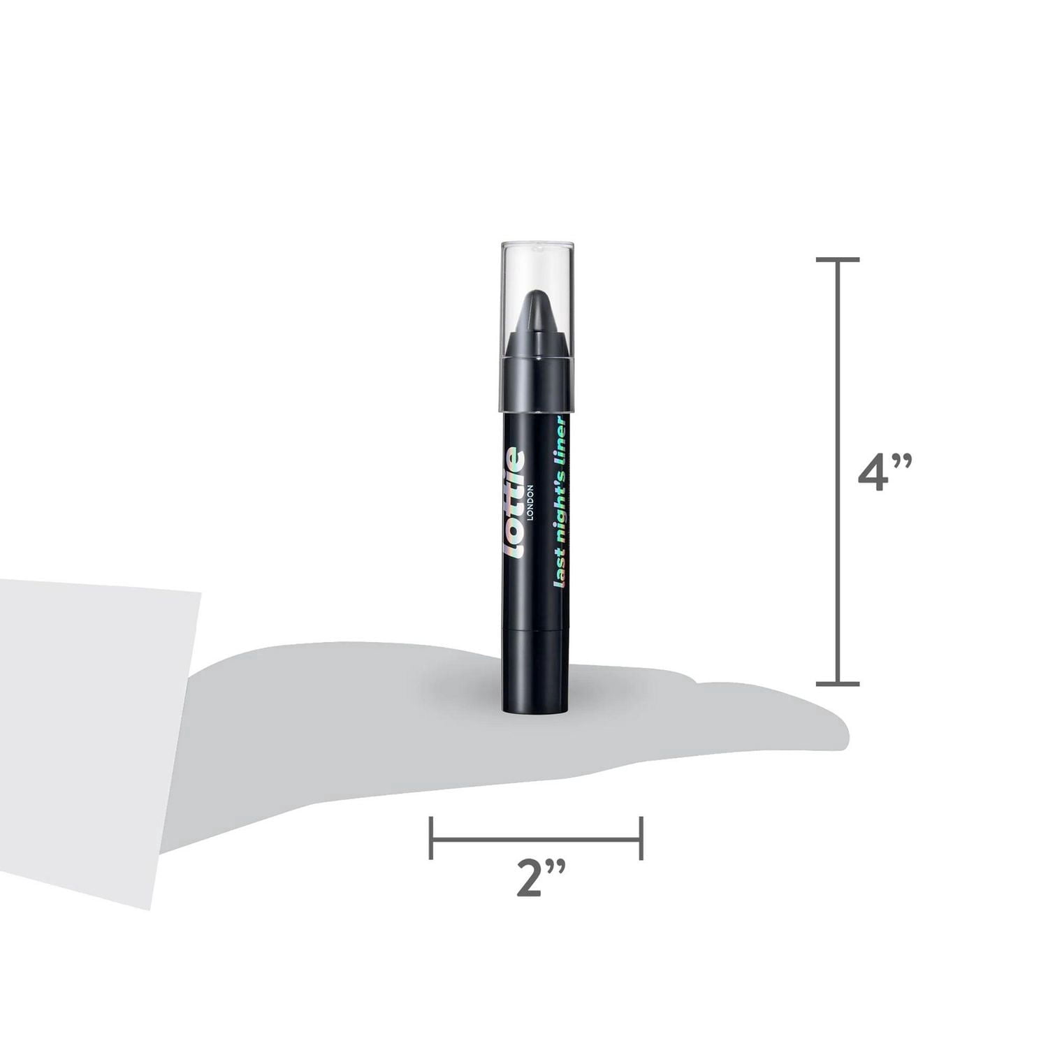 Lottie London - Last Night's Liner Ultimate Black - Smokey Eyeliner Crayon à pointe épaisse - 0.12 oz