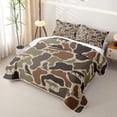 thumbnail image 3 of Homewish Gray Brown Camouflage Bed Spread Queen For Boys Men,Camo Wolf Queen Coverlet Set,3 Pieces, 3 of 7