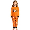 thumbnail image 4 of CUZIBR Toddler Pajamas For Boys Girls Halloween Long Sleeve Crew Neck Tops And Pants 2 PC Sleepwear Pumpkin Ghost Bat Graphic Soft Loungewear Cute Party Daily Nightwear,Orange,2-3 Years, 4 of 4