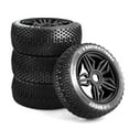 thumbnail image 1 of Front X2 & Rear X2 Tires & Wheels Pentagram 17mm Hex Hub for HSP 1/8 Off-Road RC Car Buggy, 1 of 6