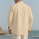 thumbnail image 4 of Blusa y camisa de manga larga con cuello alto para hombre, color liso, informal, con botones, medio cárdigan, manga larga, cuello alto, blusas de poliéster para hombre, 4 of 9