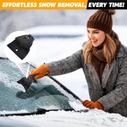 EcoNour Ice Scraper for Car Windshield 10 Inch – Heavy Duty Snow & Frost Remover with Foam Grip Handle