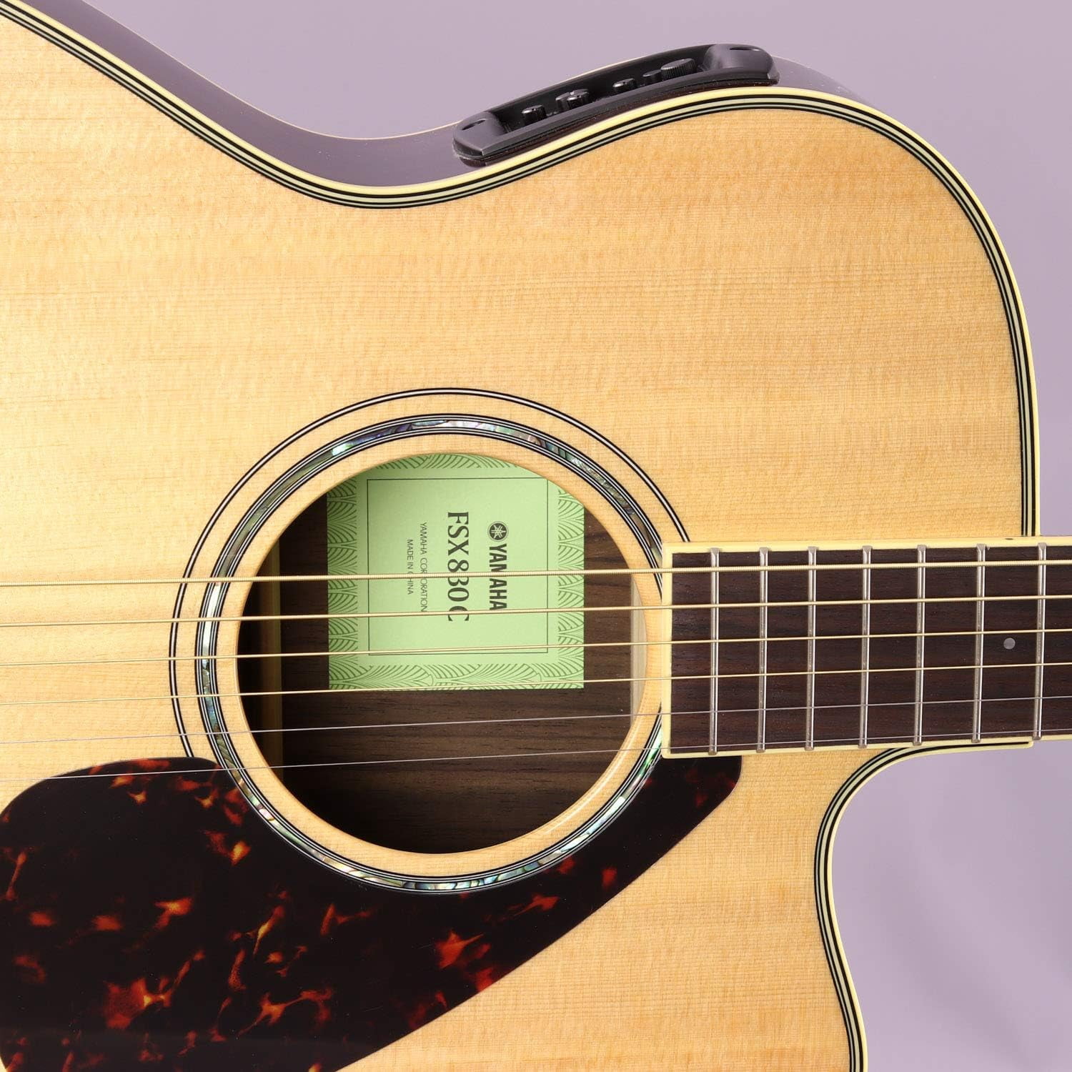 Yamaha FSX830C 6 Strings Electric Acoustic Guitar, 83.2 oz, 40"