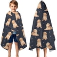 thumbnail image 3 of Goldendoodle Dog Hooded Bath Towel，50"x30" for Ages 3 To 12 Kids, Quick Dry Lightweight Soft Microfiber Hood Beach Towel Cover Up for Kids, 3 of 7