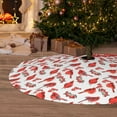 thumbnail image 6 of Sikiie Red Birds 30-48 inches {designName} Print Christmas Tree Skirt Snowman Xmas Tree Skirt with Edge Christmas Decorations for Holiday Party-36", 6 of 7