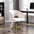 thumbnail image 2 of CAROCC Home Office Task chair with wheels, Upholstered Home Office Desk Modern Swivel Accent Chair, 2 of 9