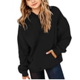 thumbnail image 2 of Goodw7 Kids Oversized Pullover Hoodie, Plain Hooded Sweatshirt with Kangaroo Pocket, No Drawstring Long Sleeve Cozy Casual Top for Boys Girls School Daily Wear, 2 of 8