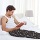 thumbnail image 5 of Fotbe Mushroom Pantalones de Pijama para Hombre, Pantalones de Dormir, Pantalones de Casa con Cintura Ajustable y Bolsillos-Medium, 5 of 6