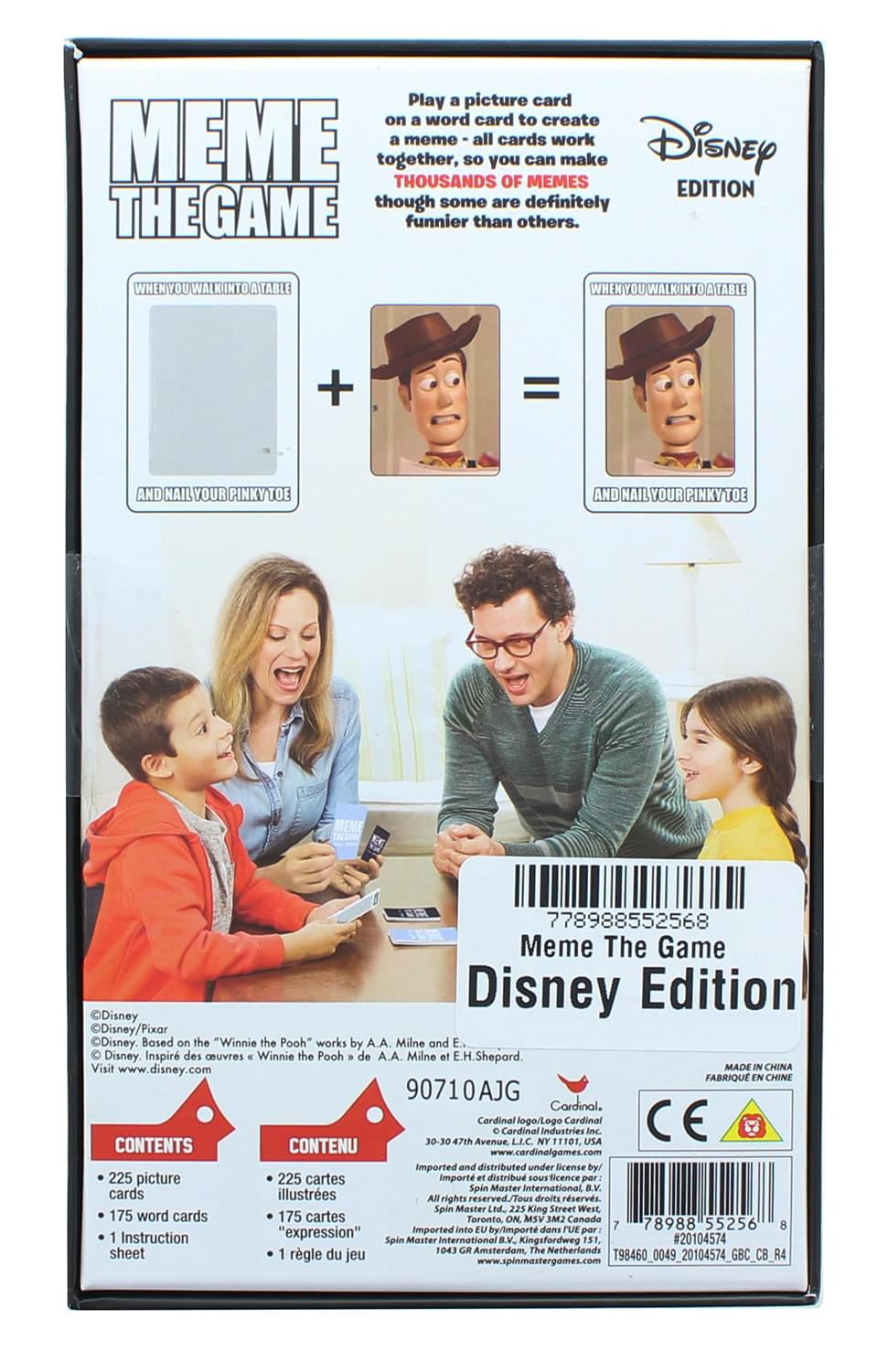 Meme The Game Disney Edition Boxed Card Game Cardinal 