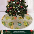 thumbnail image 6 of SKYSONIC Thanksgiving Tree Skirt Yellow Sunflower Pumpkin Car Xmas Tree Skirt Floor Door Round Mat Decorations for Holiday Party Home Christmas Day Ornaments 47.2 Inch, 6 of 6