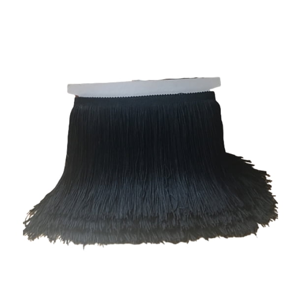 Guardurnaity Accesorios hechos a mano con flecos de encaje ancho para decoración de cortinas, decoración de cortinas, borlas, cinta de encaje Accesorios de disfraces negro