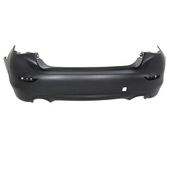 For 14-17 Q50 Rear Bumper Cover Assembly Primed Plastic w/o Object Sensor Holes