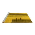thumbnail image 2 of Ahgly Company Machine Washable Indoor Square Abstract Yellow Modern Area Rugs, 5' Square, 2 of 4