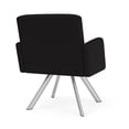 thumbnail image 3 of Willow Lounge Lobby Reception Waiting Guest Chair / Silver Steel / Black, 3 of 5