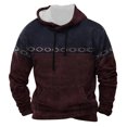 thumbnail image 2 of Mens Oversized Hoodies Drawstring Color Block Hooded Sweatshirt Casual Pullover Loose Fall Fashion Outfits With Pocket, 2 of 4