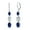 Blue||White||Blue, variant on Gem Stone King 925 Sterling Silver Blue Created Sapphire 3 Stone Dangle Earrings for Women (7.40 Cttw, Gemstone September Birthstone, Oval 8X6MM, 7X5MM and 6X4MM)
