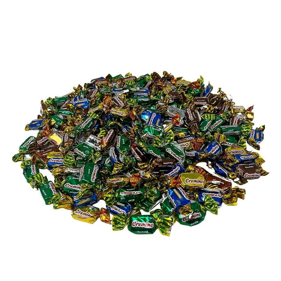Cremino Dessert Taffy Chews – Assorted Flavors, 3 lbs (48 oz), Individually Wrapped Soft Candy