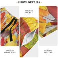 thumbnail image 4 of joogoo Mens Swim Trunks Autumn Leaves Pattern Beach Shorts Drawstring Elastic Waist Swimwear Bathing Suits XL, 4 of 7