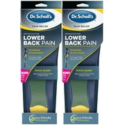 Dr. Scholls Pain Relief Orthotics For Lower Back Pain For Women With Shock Guard, Size W 6-10, 1 Pair, 2 Pack
