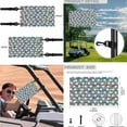 thumbnail image 5 of Jeiento Floral Golf Cart Accessories 4 Piece Golf Cart Seat Cover Golf Cart Steering Wheel Cover Golf Cart Flags Golf Ball Pattern Club Car Blanket Steering Wheel Cover Decorations Mini Flags, 5 of 5