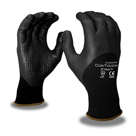 

12-Pack of Cordova 6899XL Cor-Touch Xtra 13-Gauge Work Gloves Black Nylon/Spandex Shell 3/4 Black Foam Nitrile/Pu Coating Black Nitrile Dots X-Large