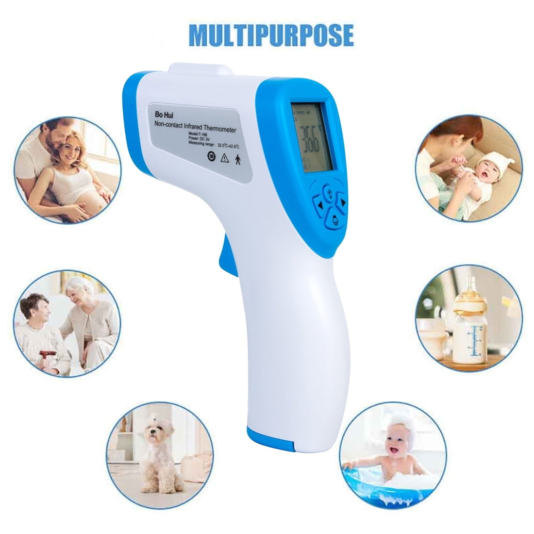 Infrared Thermometer NON-CONTACT Forehead LCD Laser Temperature Monitor IR USA