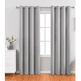 thumbnail image 3 of Tyidzon Blackout Curtains for Bedroom 78 Inch Long, 1 Panel Curtain Grommet Thermal Insulated Room Darkening Curtains for Living Room (Gray, 39 x 78 Inch), 3 of 8
