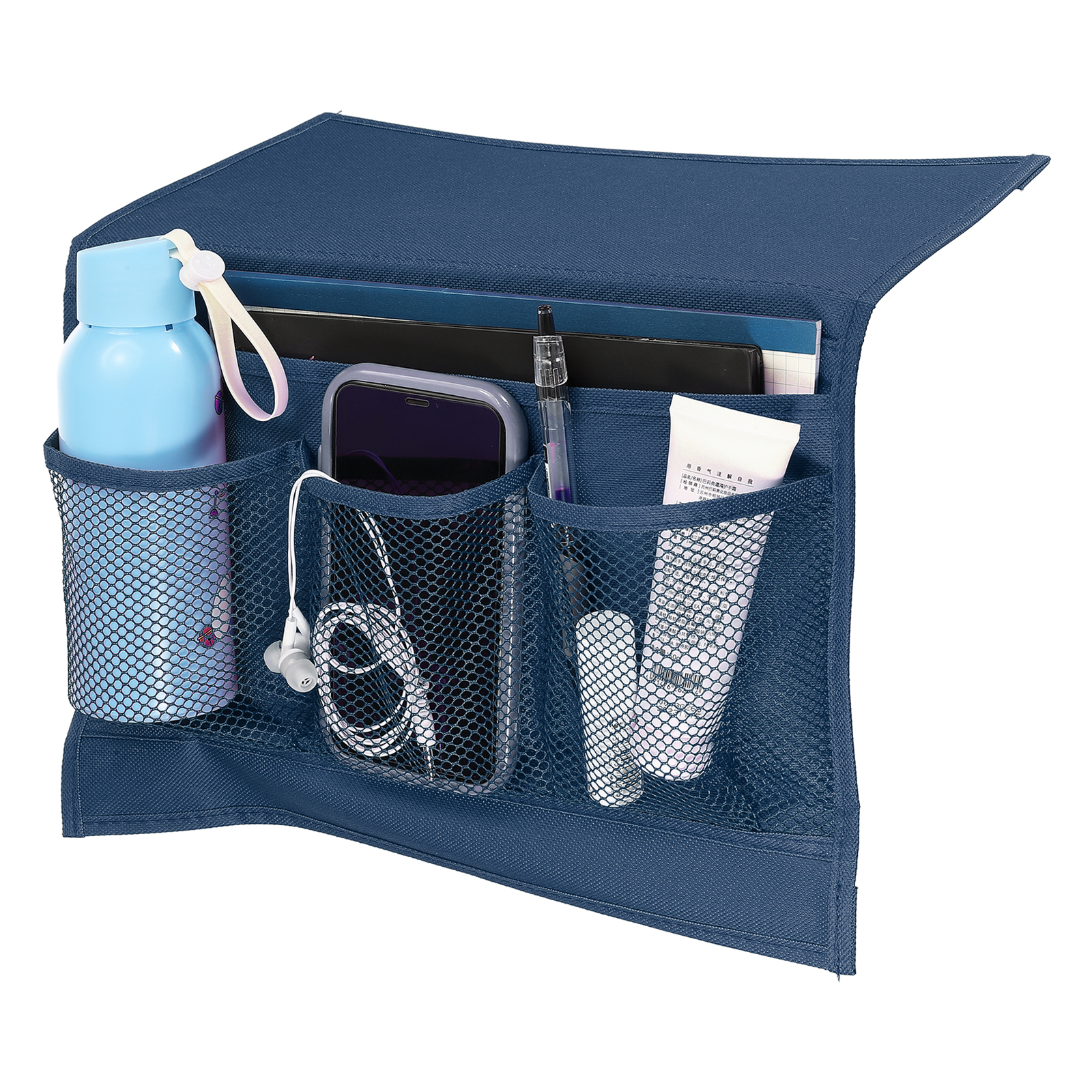 Unique Bargains Bedside Caddy Bedside Organizer Hanging Bag Blue