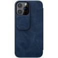 thumbnail image 2 of Allytech Compatible for iPhone 14 Pro Wallet Case with Card Slots Holder Camera Lens Slide Case, Slim Thin Fit PU Leather Rugged Shockproof Glossy Classic Flip Leather Protective Cover,Blue, 2 of 11