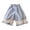 Blue, variant on Kids Pants Size 1-10Y with Floral Plaid Print Elastic Waist Loose Fit Casual Summer Trousers Pink
