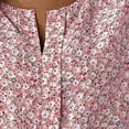 thumbnail image 3 of Tmtolofot Women Fashion Tops Ladies Polka Dot Print Short Sleeves Tunic Dressy Loose V Neck High Low Hem Blouse Shirts Womens Cute Soft Comfy Loose Tees Shirt，1_Pink，Large, 3 of 3